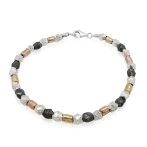 Handmade Israeli Sterling Silver, Gold Filled Bracelet