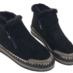 Alternative view of Meow Black Suade Sheepskin Leather Boot
